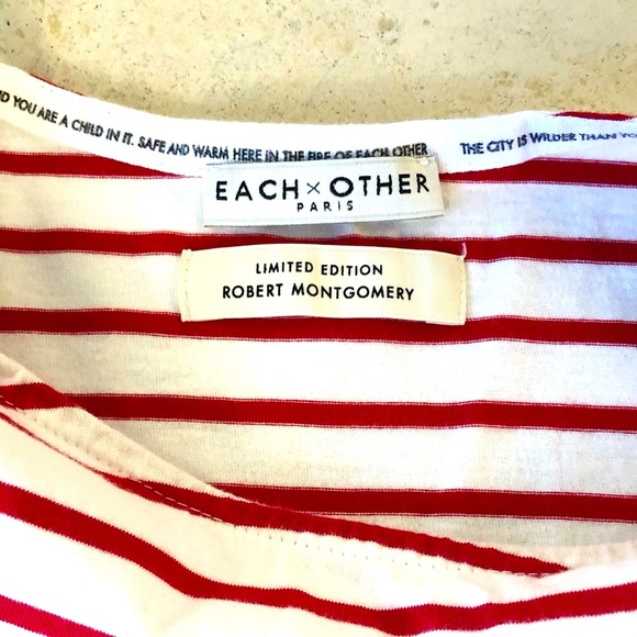 EACHXOTHER PARIS | ROBERT MONTGOMERY Nautical Red Stripe Tee Size XS - Picture 9 of 12